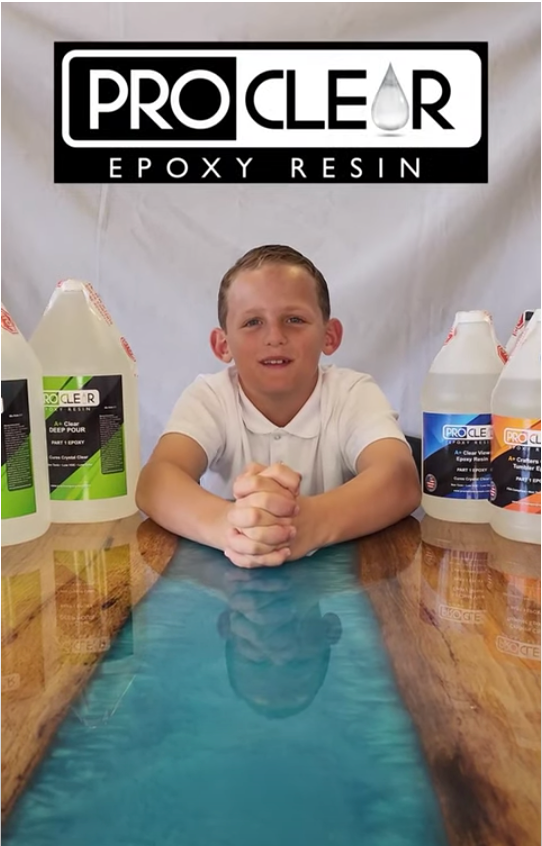 Load video: Premium Crystal Clear Epoxy Resin Low Odor VOC Free Cures with the Best Super Glossy Finish