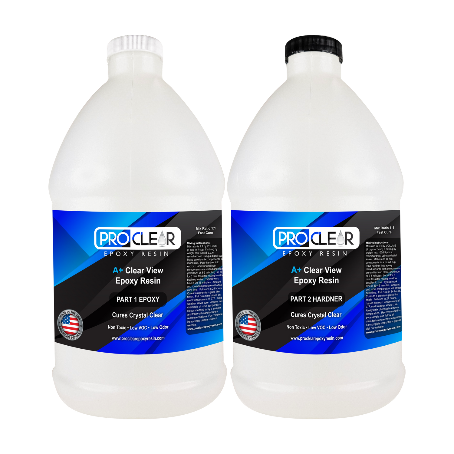 Epoxy Resin Crystal Clear 2 Gallon Kit for Super Gloss Coating and Tabletops